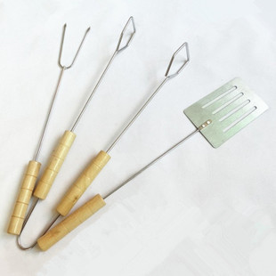 燒烤爐黃金三件套 烤夾、烤鏟、烤叉，讓戶外燒烤更專業更輕松